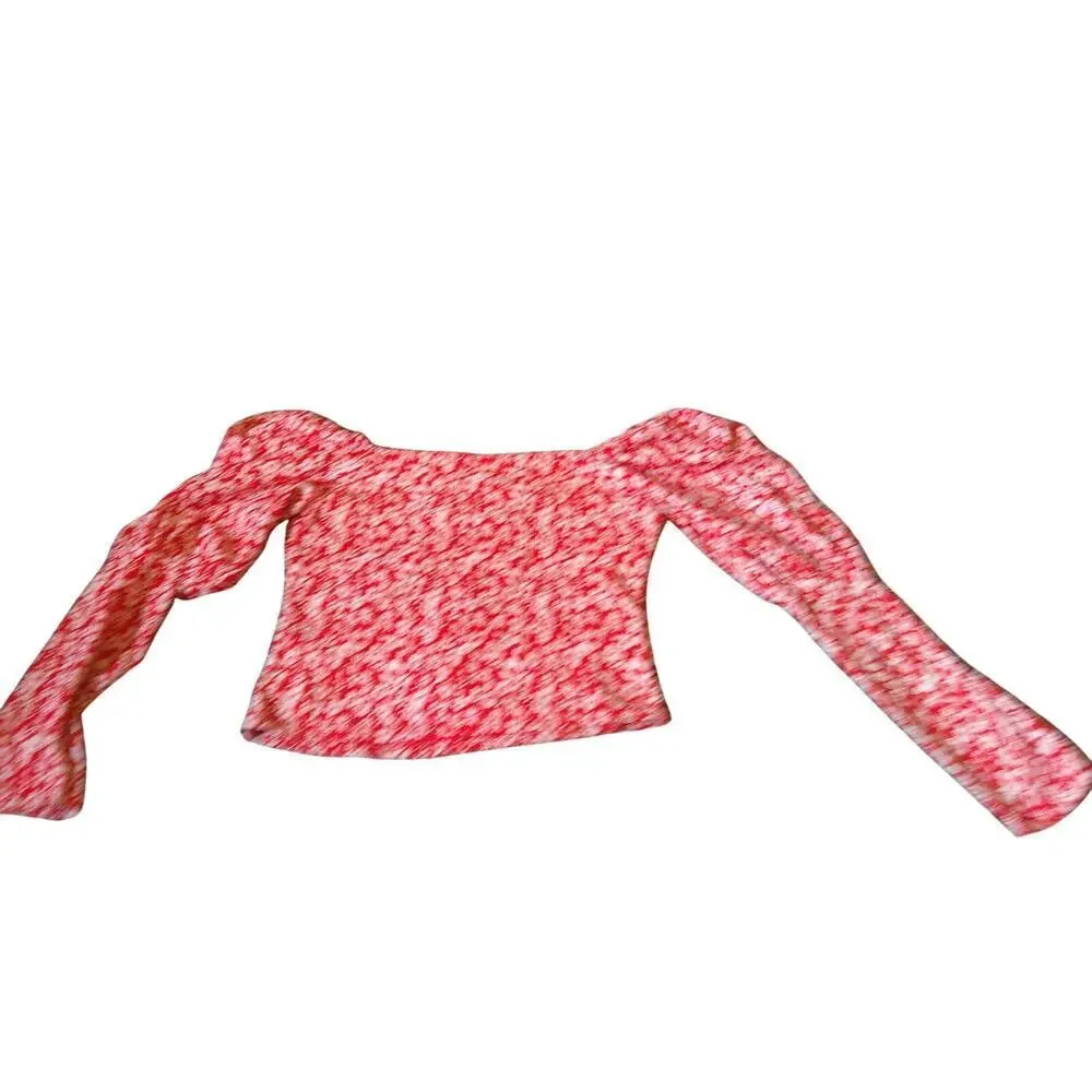 Anthropologie Carmine Red Cropped Juliet Blouse Women's Size Large